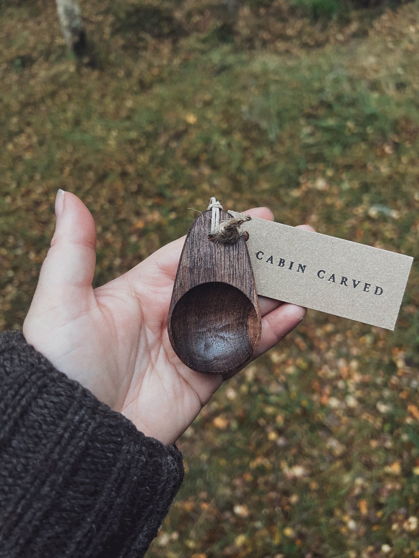 Hand Carved Coffee Scoop | This Cabin Van