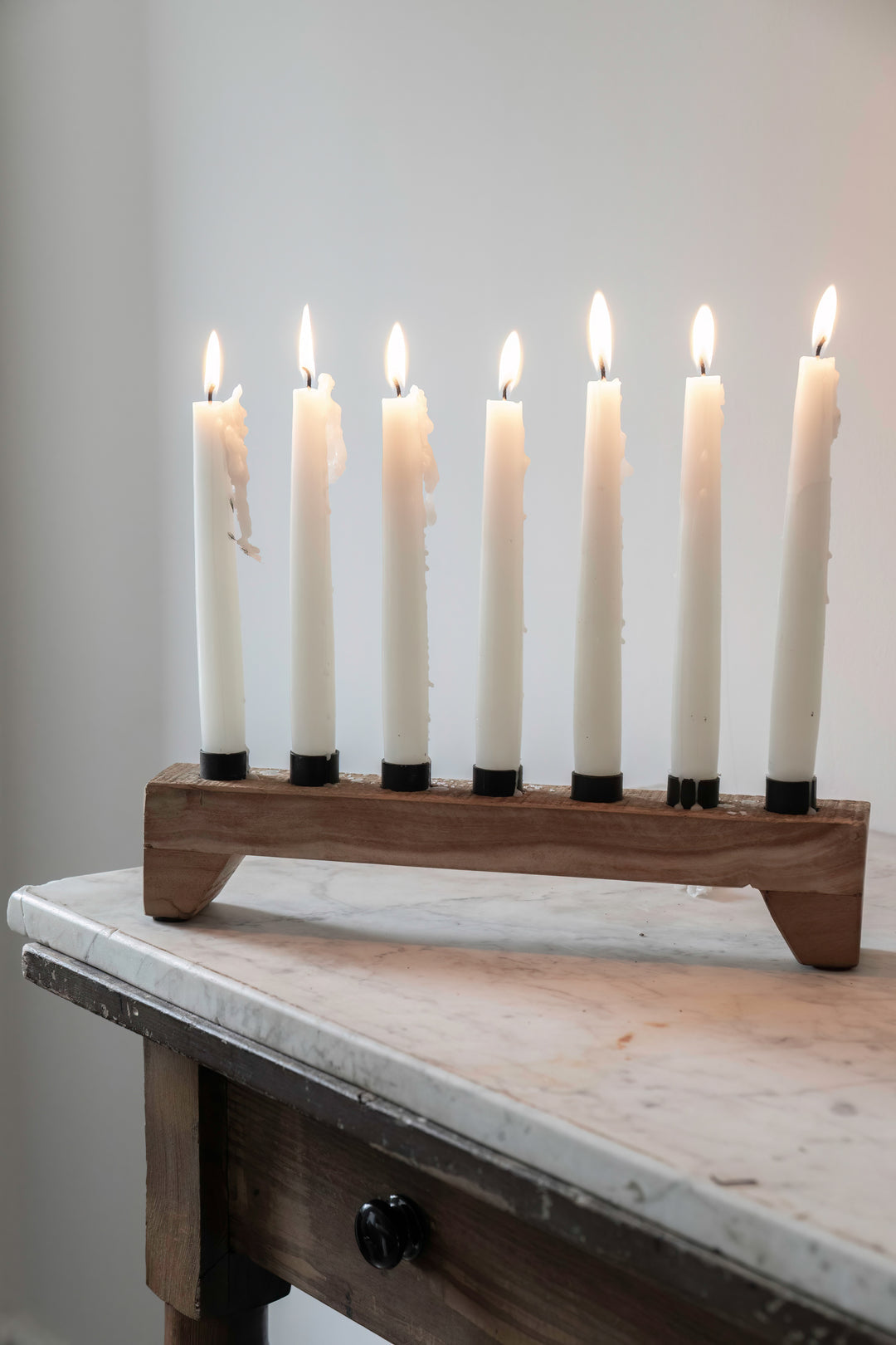 Glöd Candle Holder | Bleached Wood