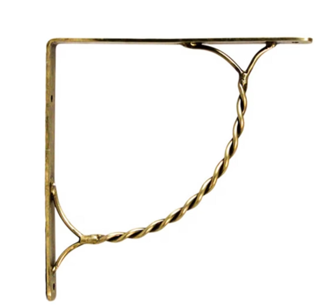 Antiqued Brass Shelf Bracket