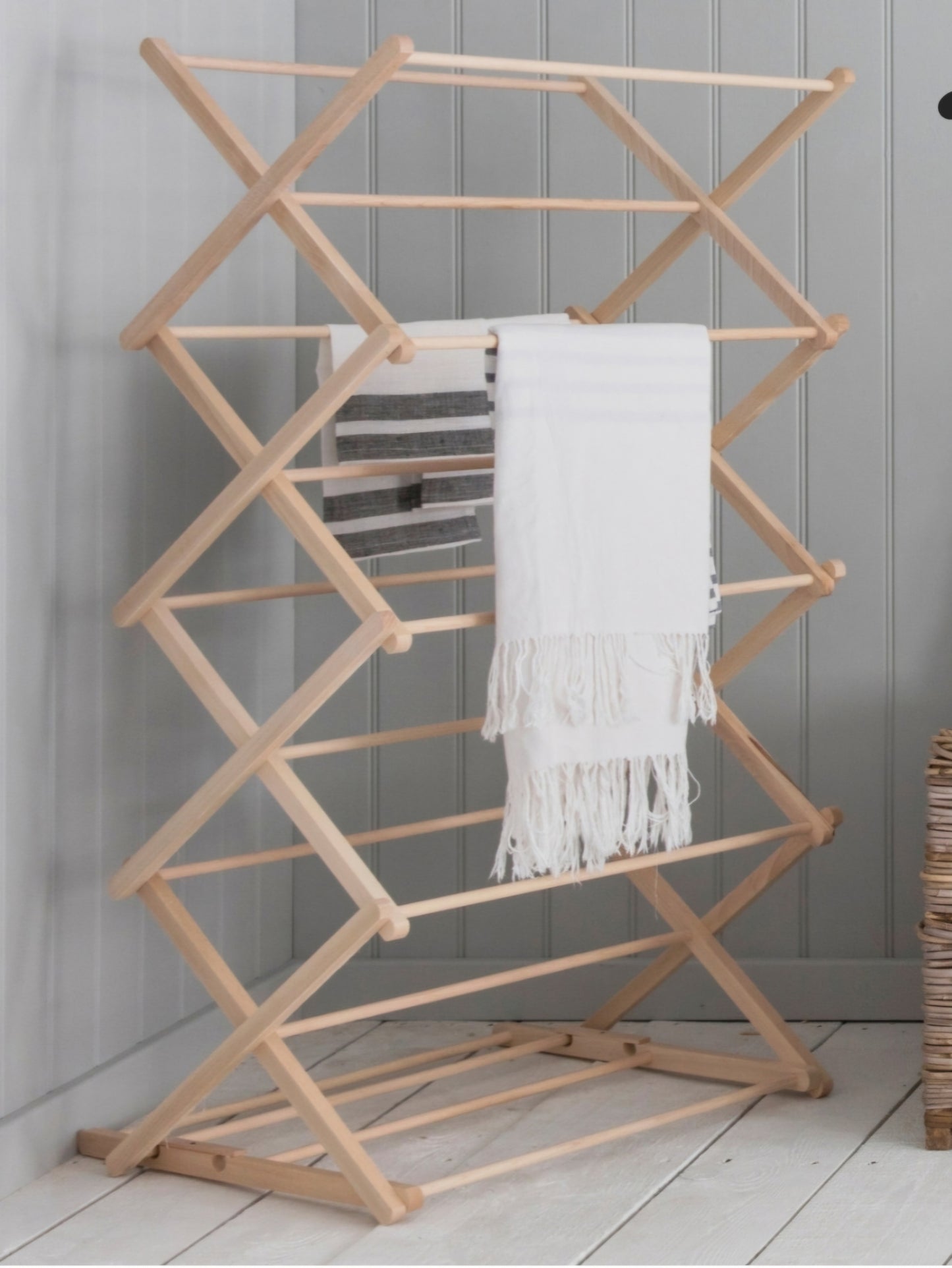 Folding Wooden Clothes Horse