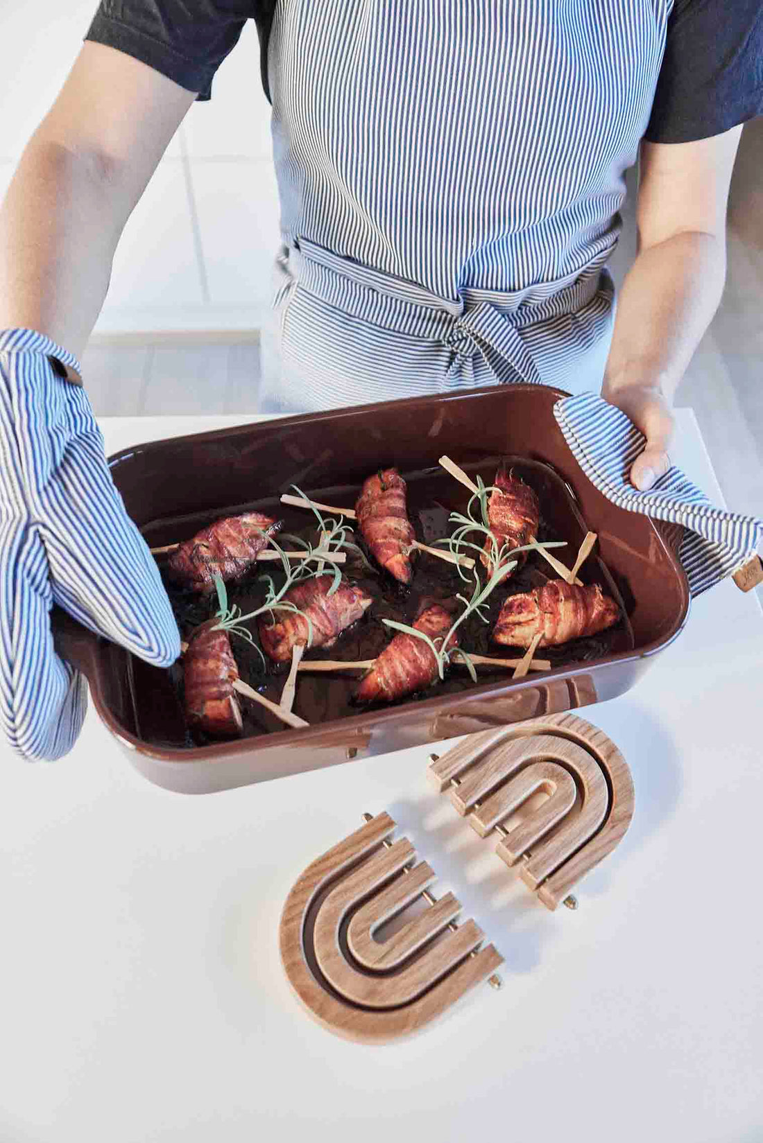 Cotton Striped Apron