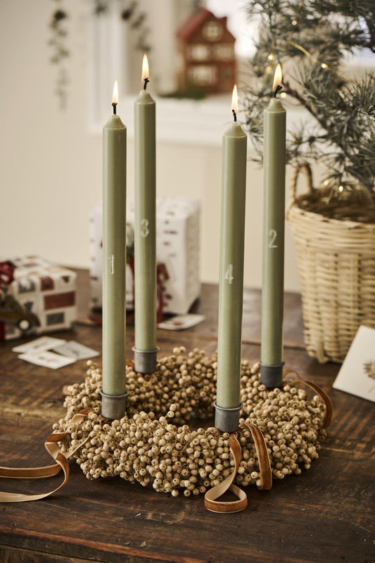 Advent Candle Set | Dusty Green