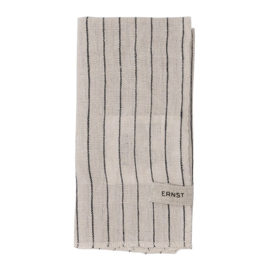 Tygservett Linen Napkins | Black Stripe