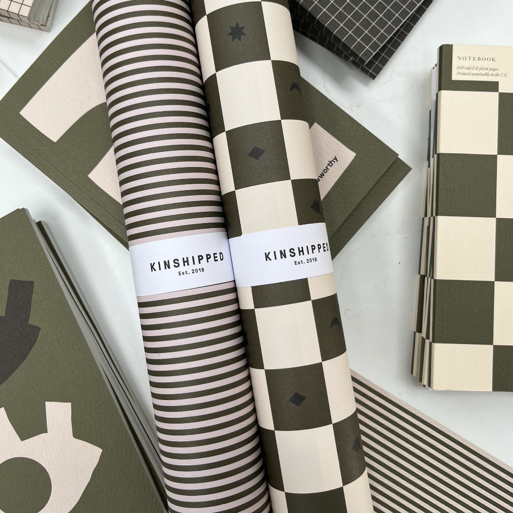 Gift Wrap | Thin Green Stripe