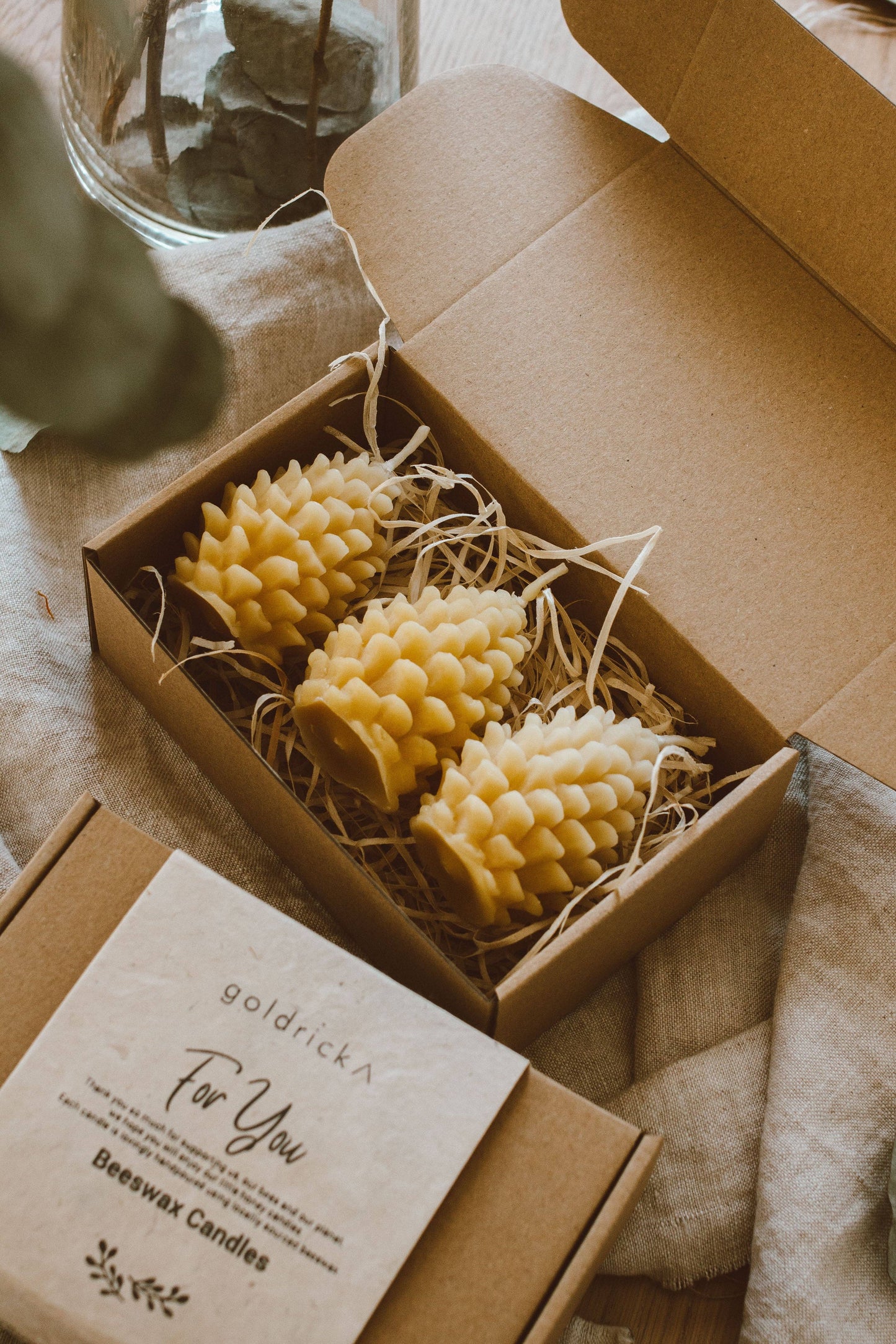 Pine Cone Candle Gift Set