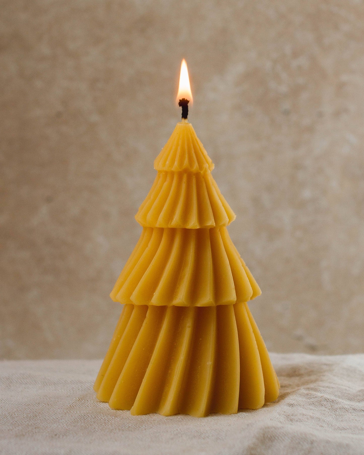 Beeswax Festive Tree Candle