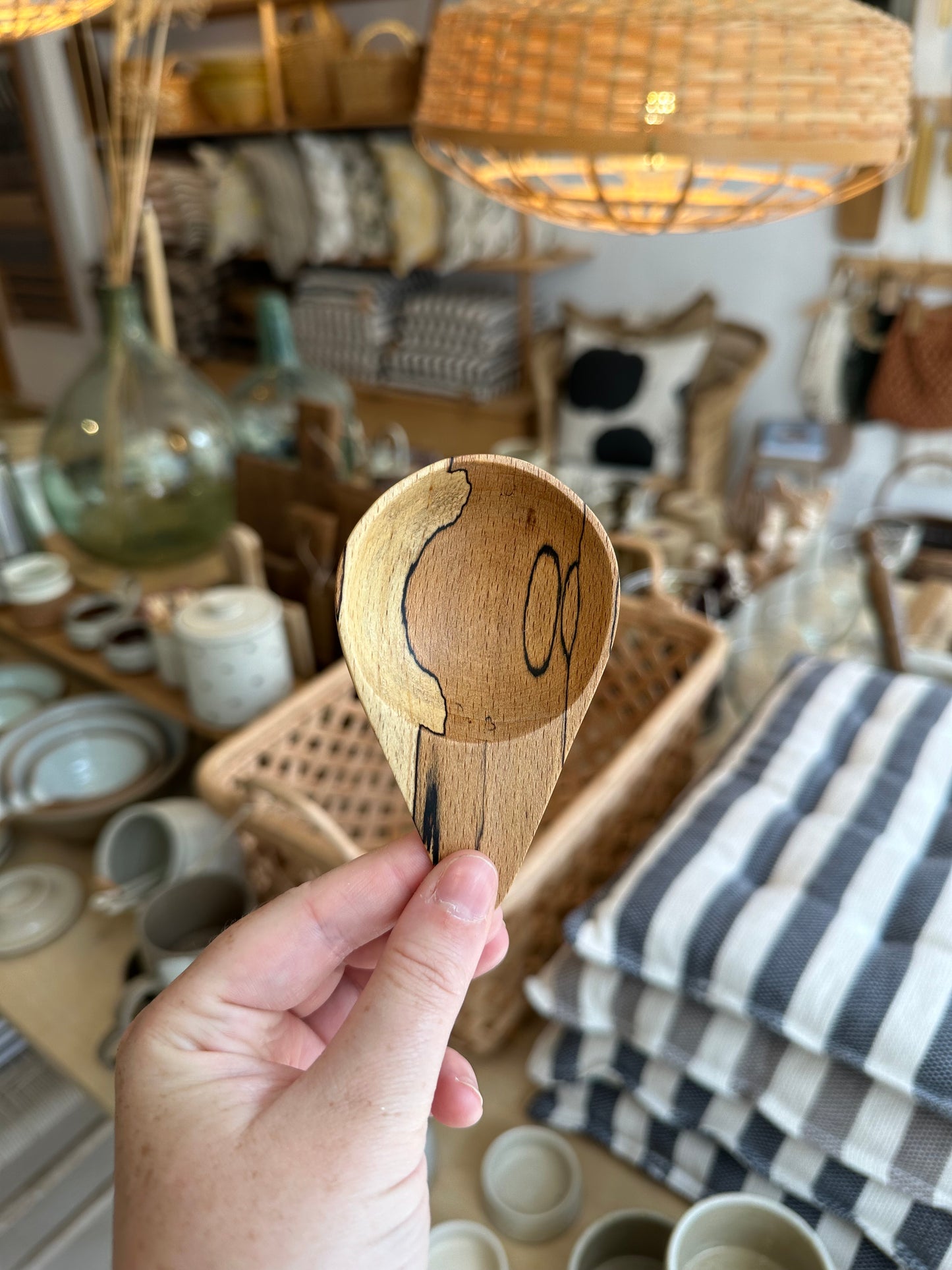 Hand Carved Teardrop Scoop