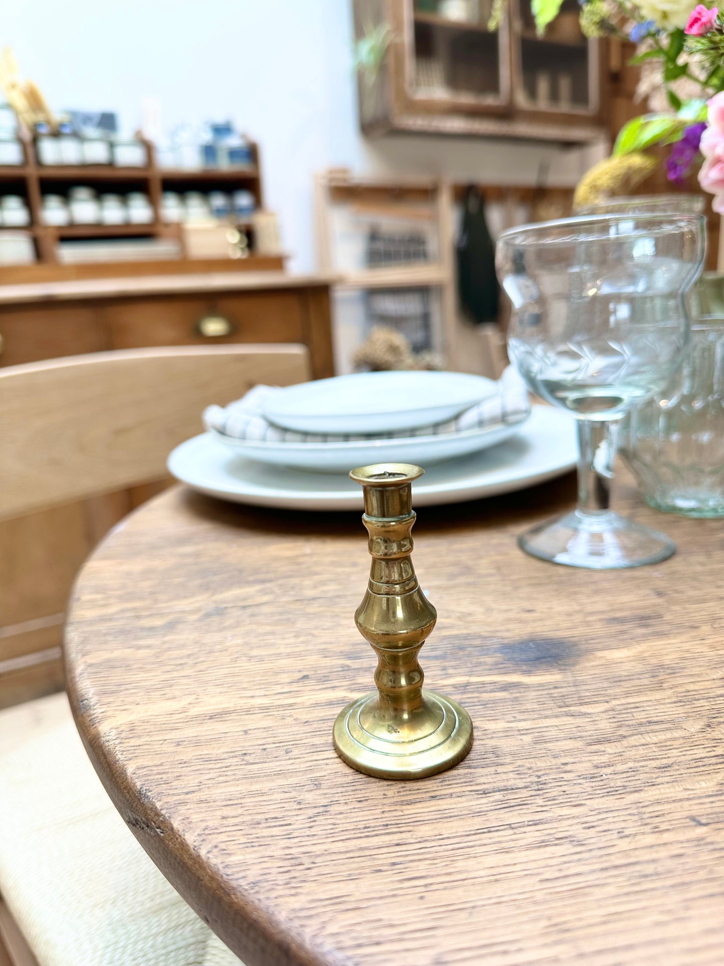 Vintage Brass Individual Candle Holders