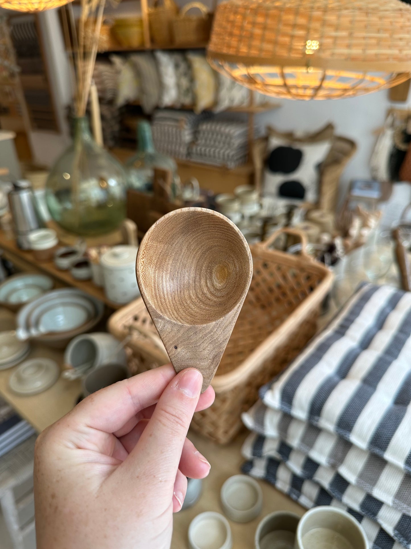 Hand Carved Teardrop Scoop