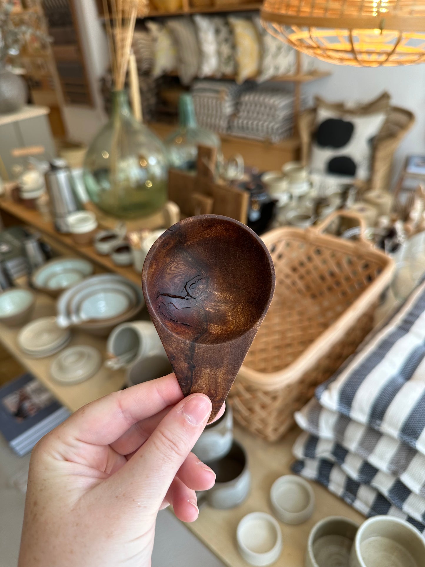 Hand Carved Teardrop Scoop