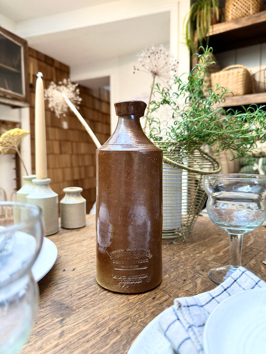 Vintage Brown Glazed Bottle