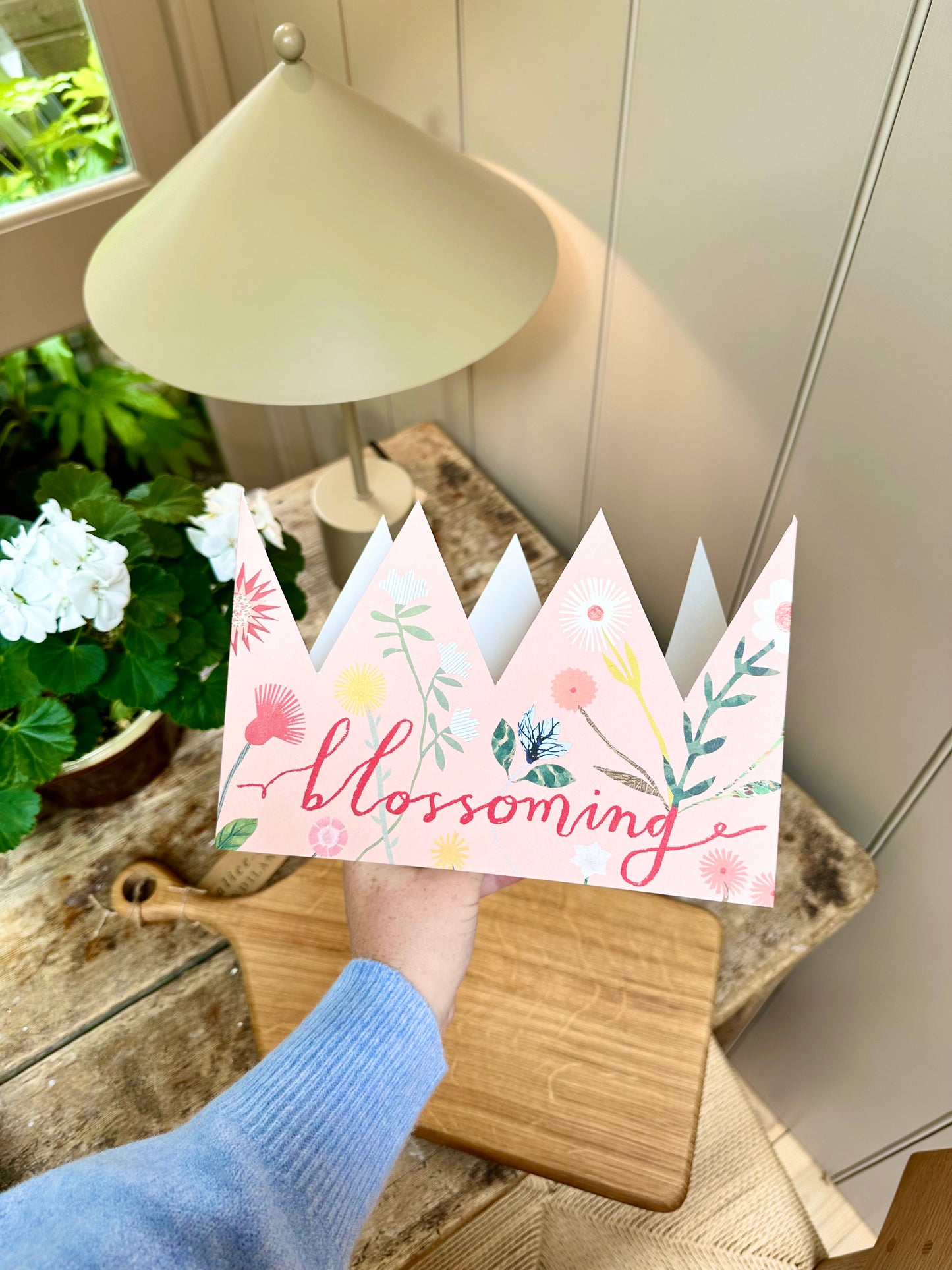 Blossoming Party Hat Card