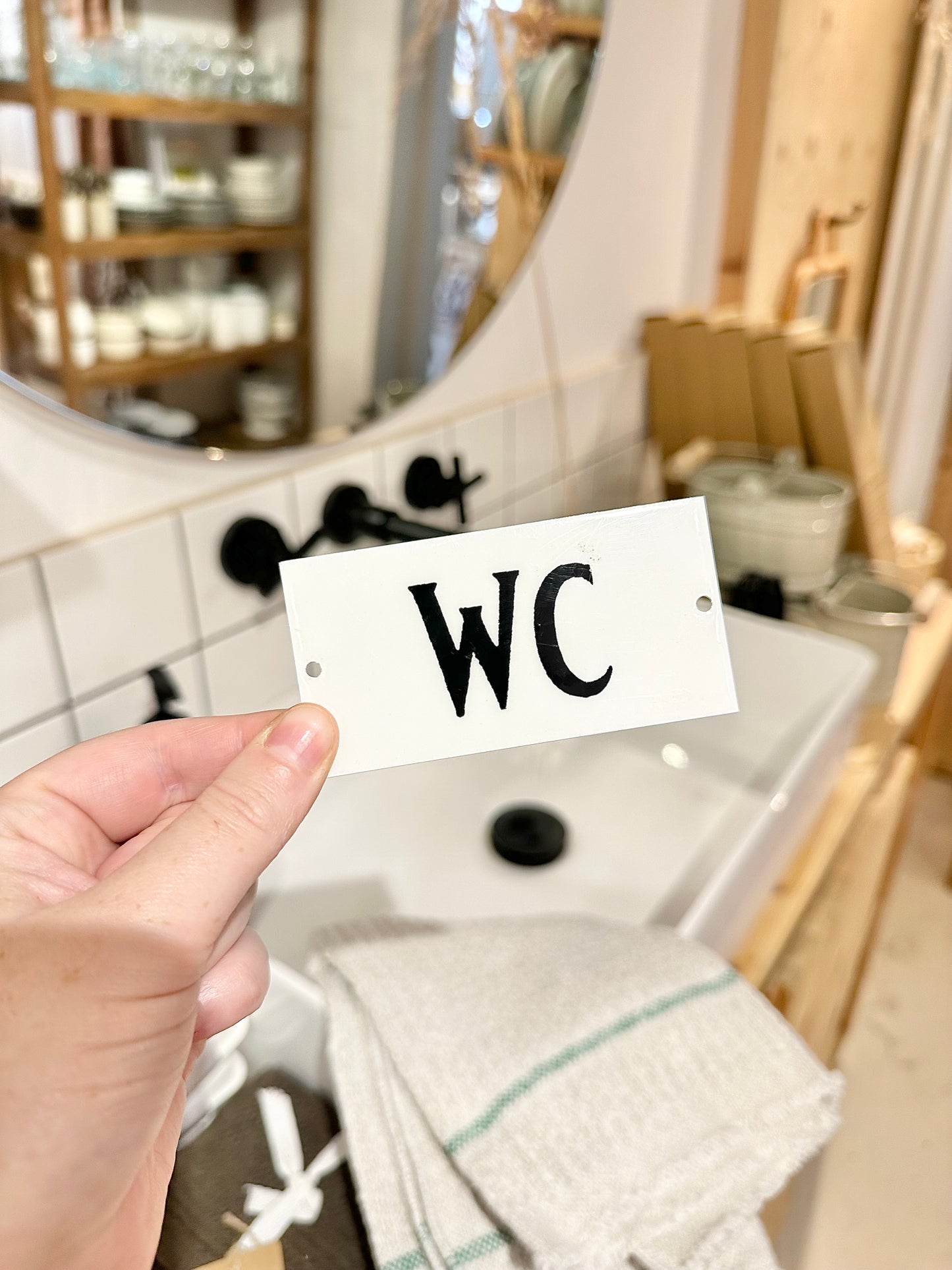 WC Metal Door Sign