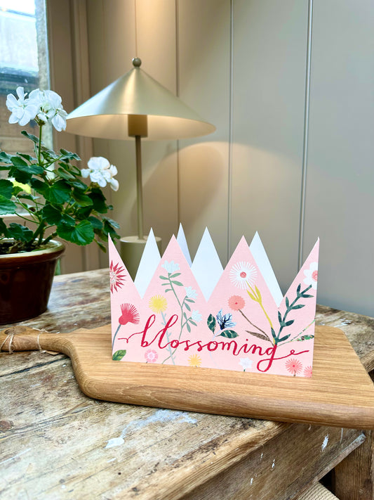 Blossoming Party Hat Card