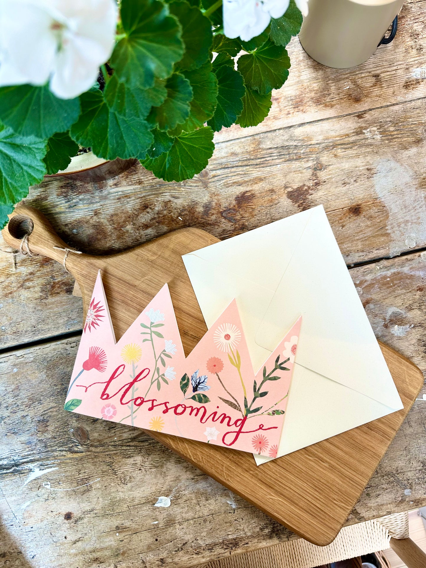 Blossoming Party Hat Card