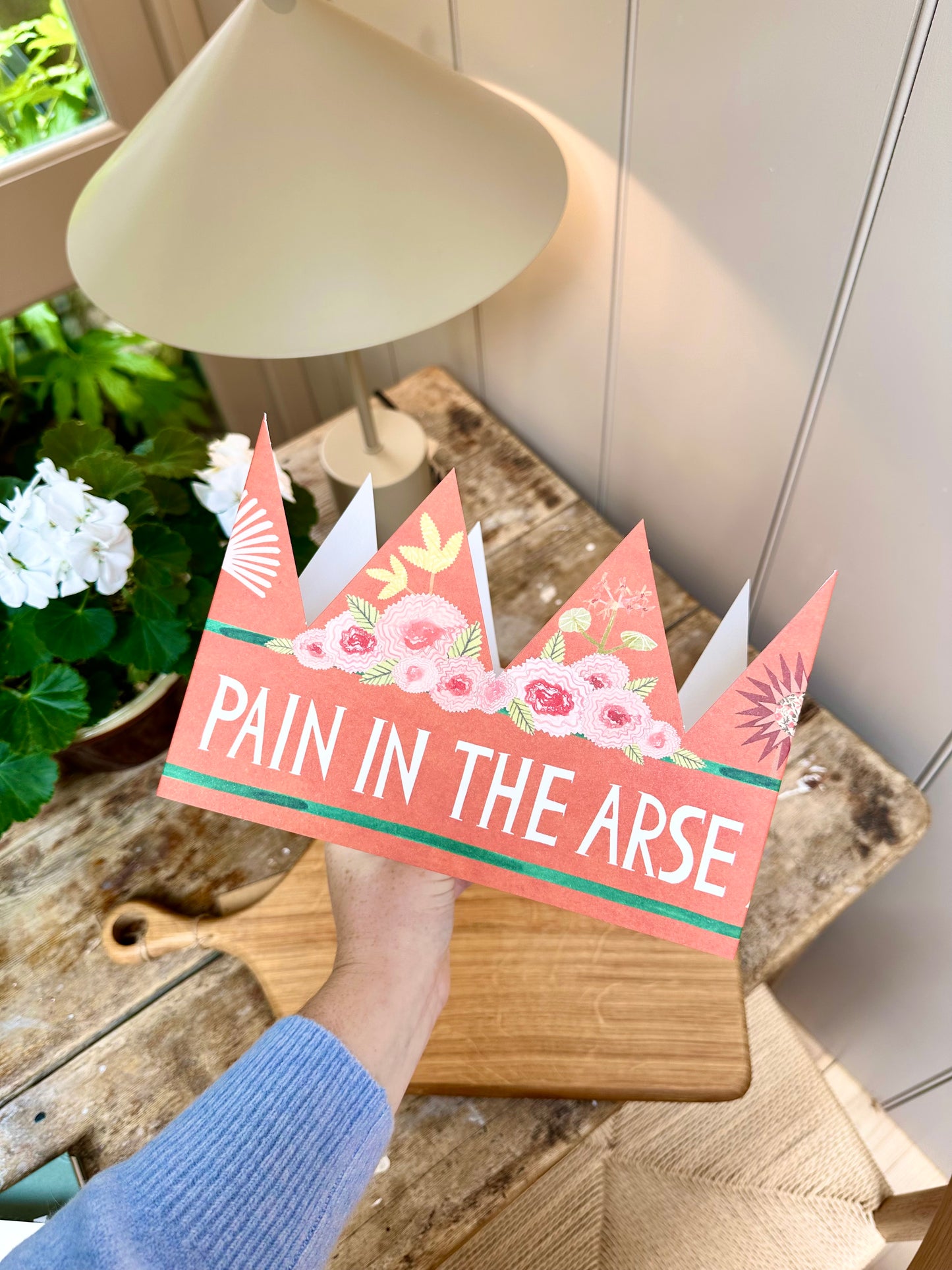 Pain In The Arse Party Hat Card