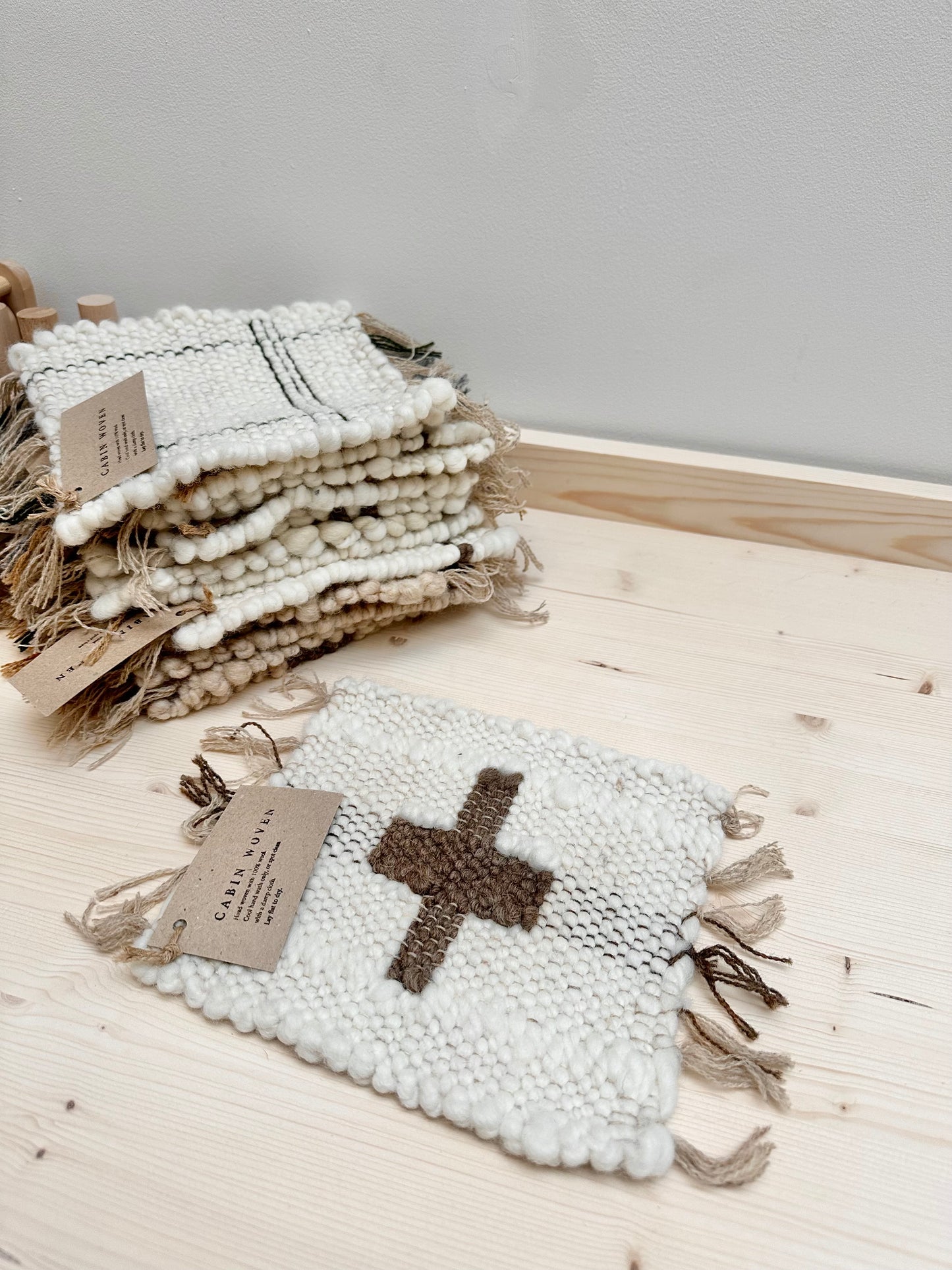 Hand Woven Wool Coaster | This Cabin Van