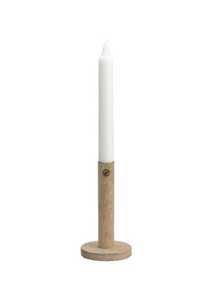 Trä Ljusstake Wooden Candlestick