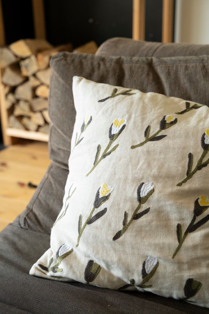 Meadow Embroidered Cushion Cover