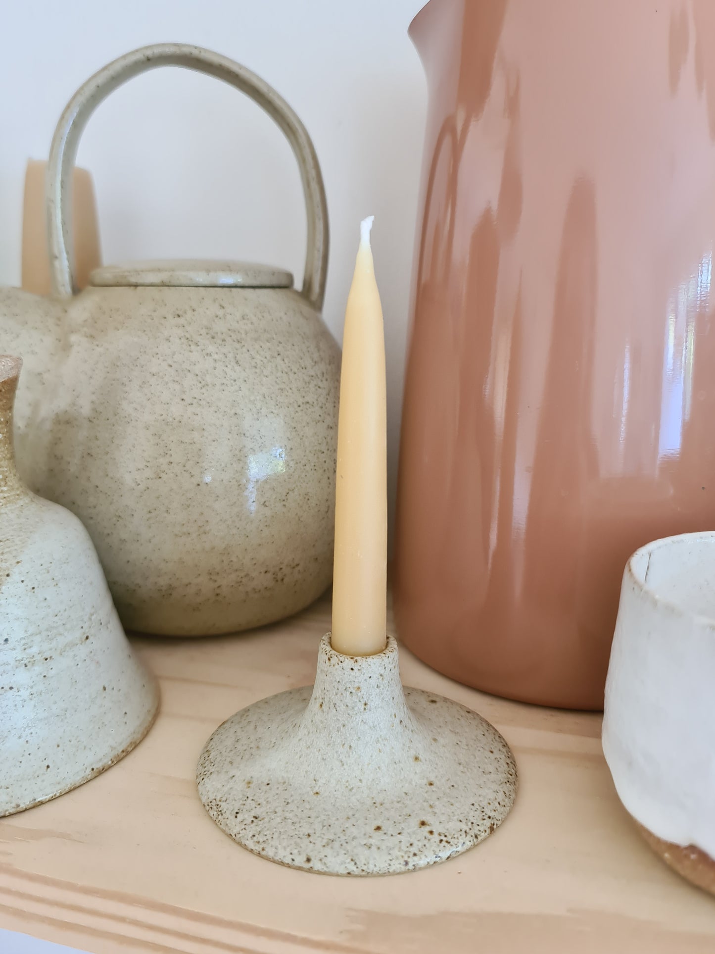 Viki Weiland Danish Stoneware Small Candle Holder