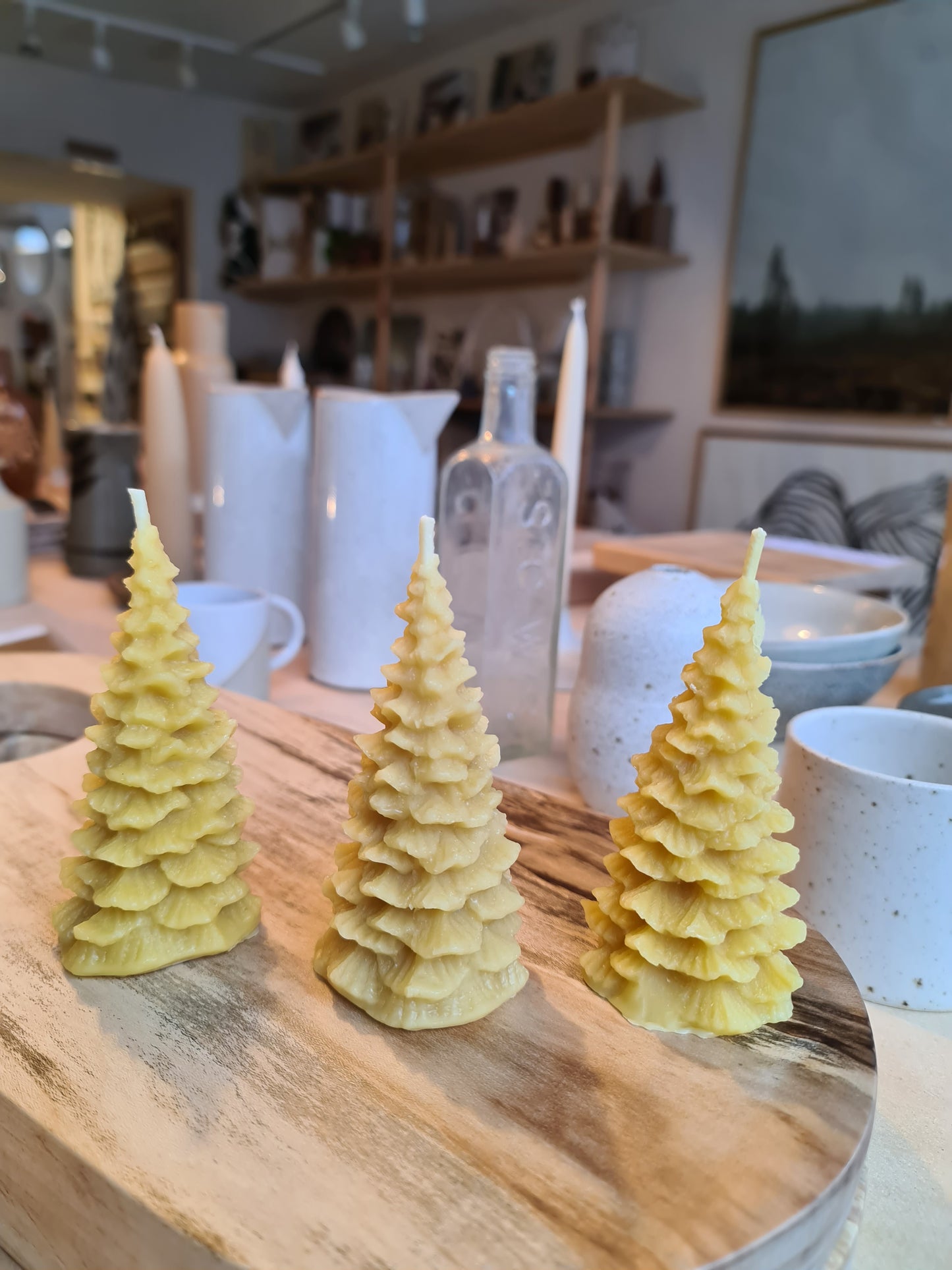 Hand Poured Beeswax Tree Candle