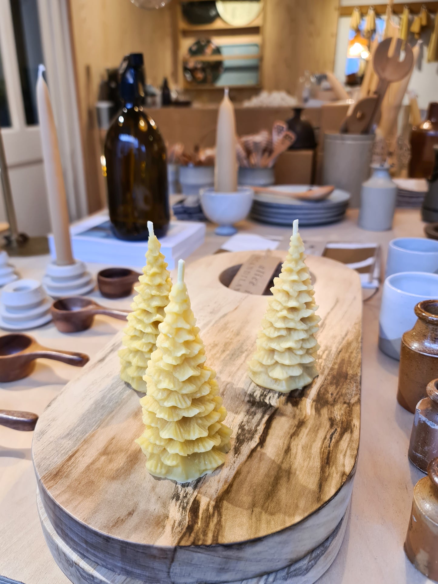 Hand Poured Beeswax Tree Candle