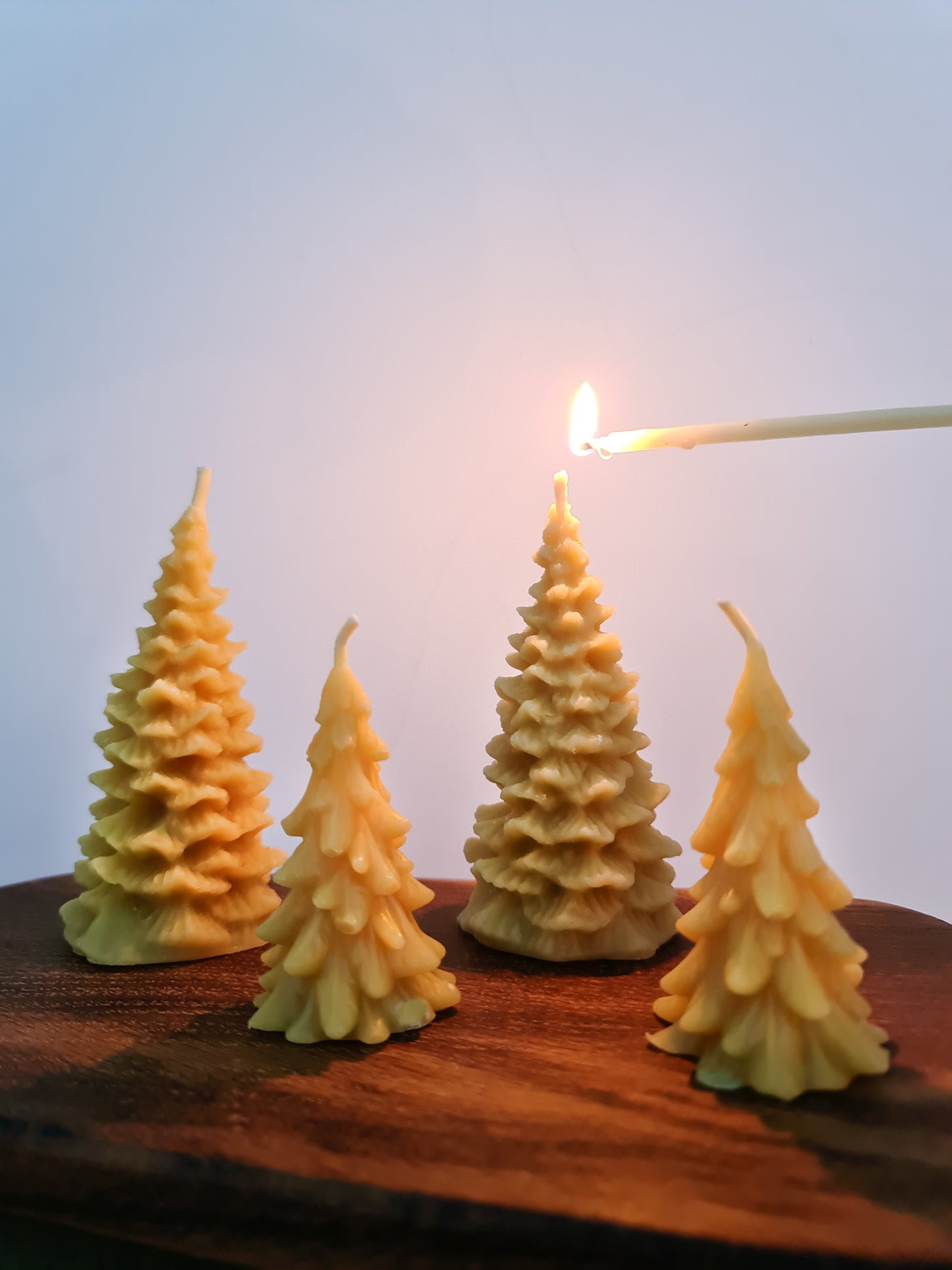 Hand Poured Beeswax Tree Candle