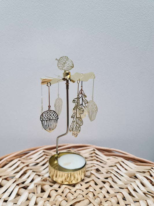 Oak Änglaspel Rotary Candle Holder