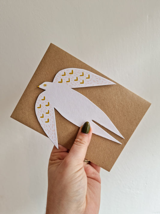Dove Shaped Card
