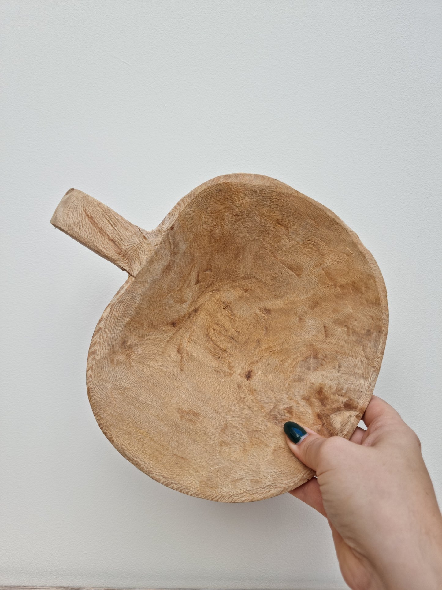 Rustic Carved Wooden Bowl/ Scoop