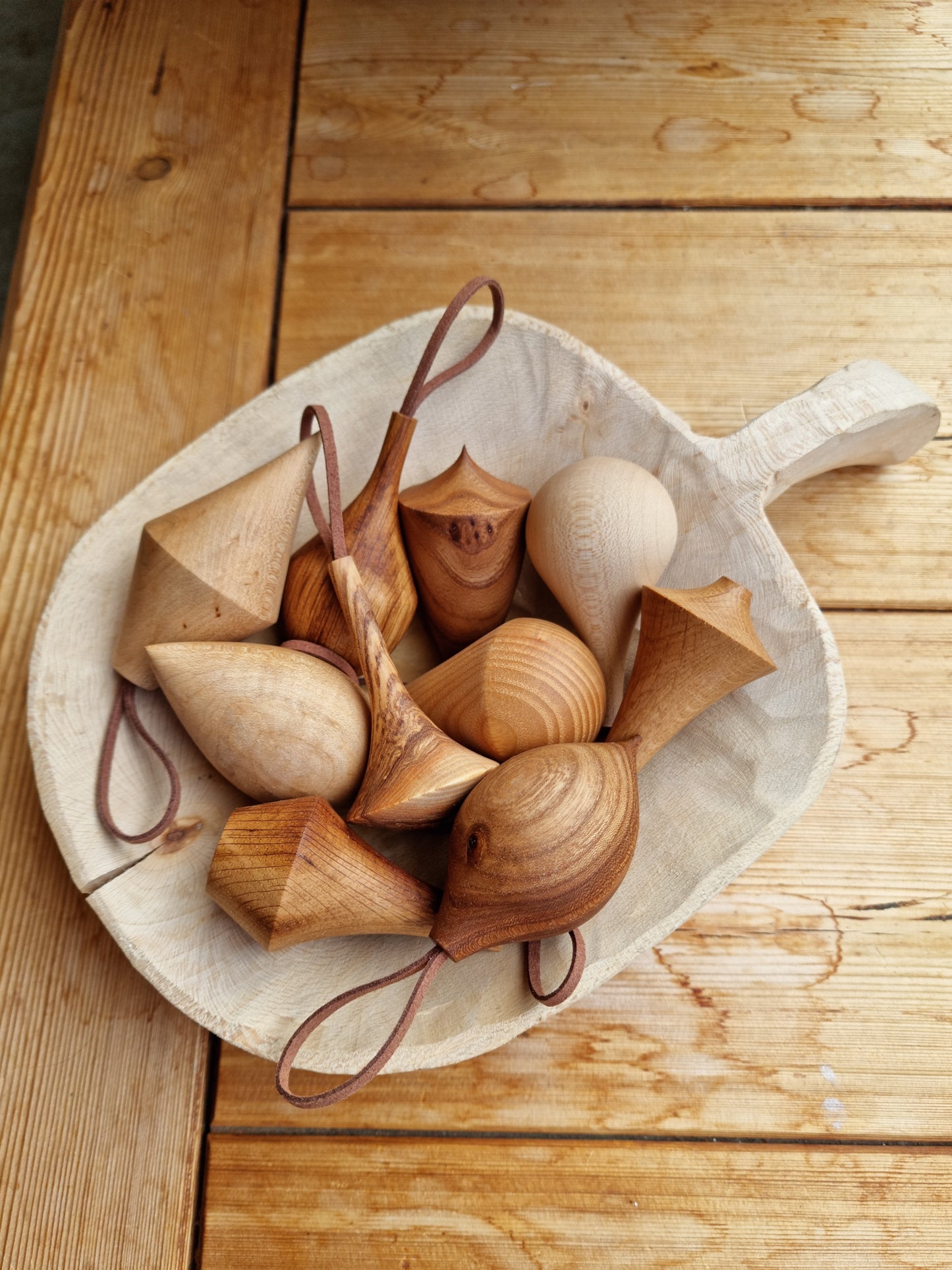 Hand Turned Wooden Baubles