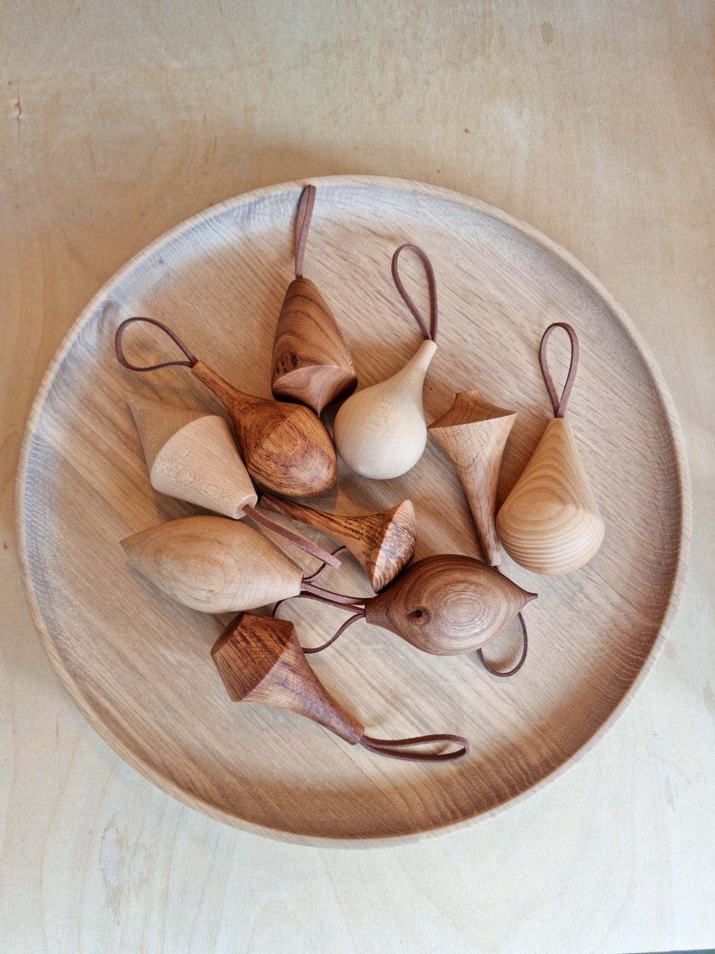 Hand Turned Wooden Baubles