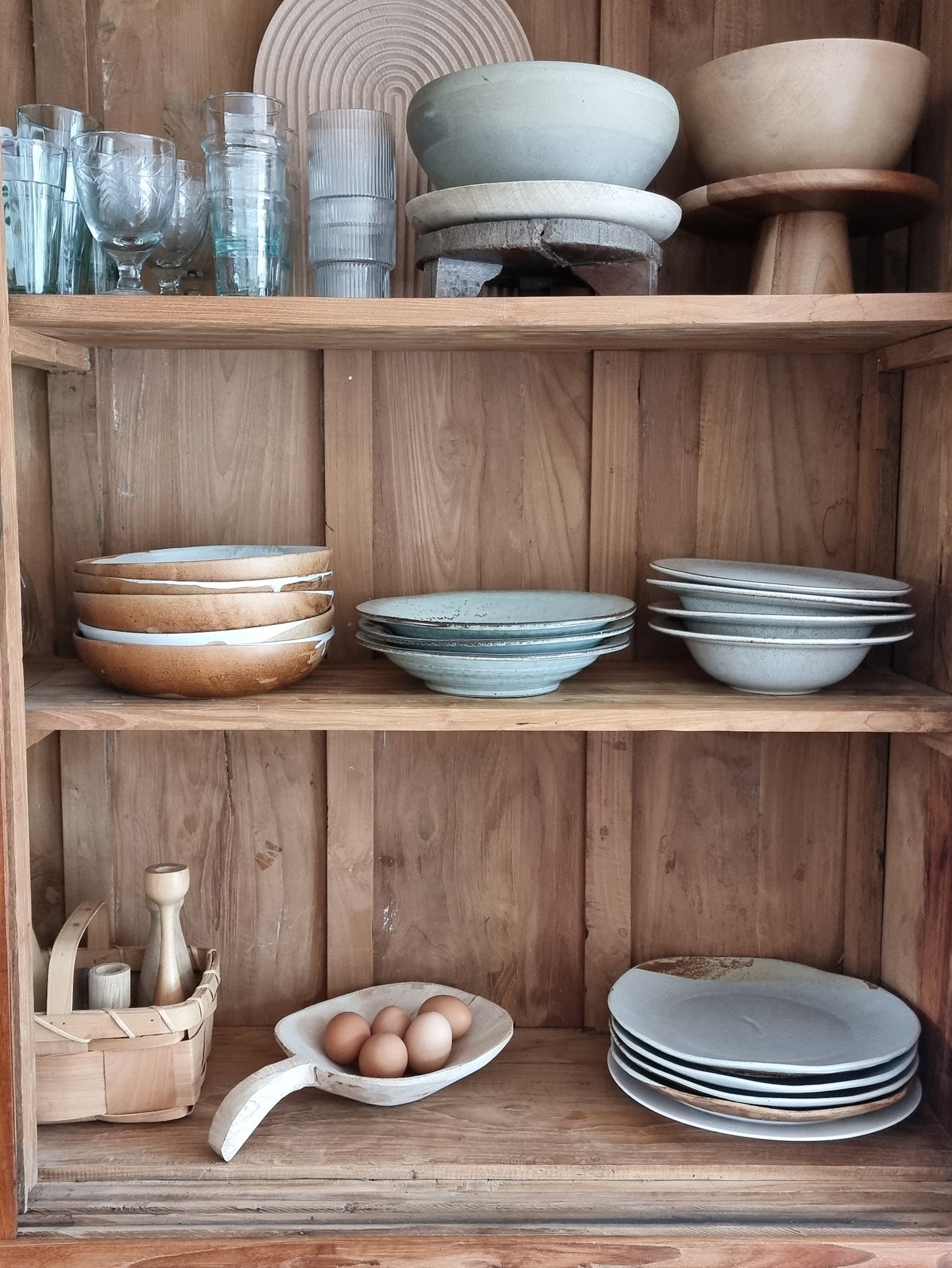 Rustic Carved Wooden Bowl/ Scoop