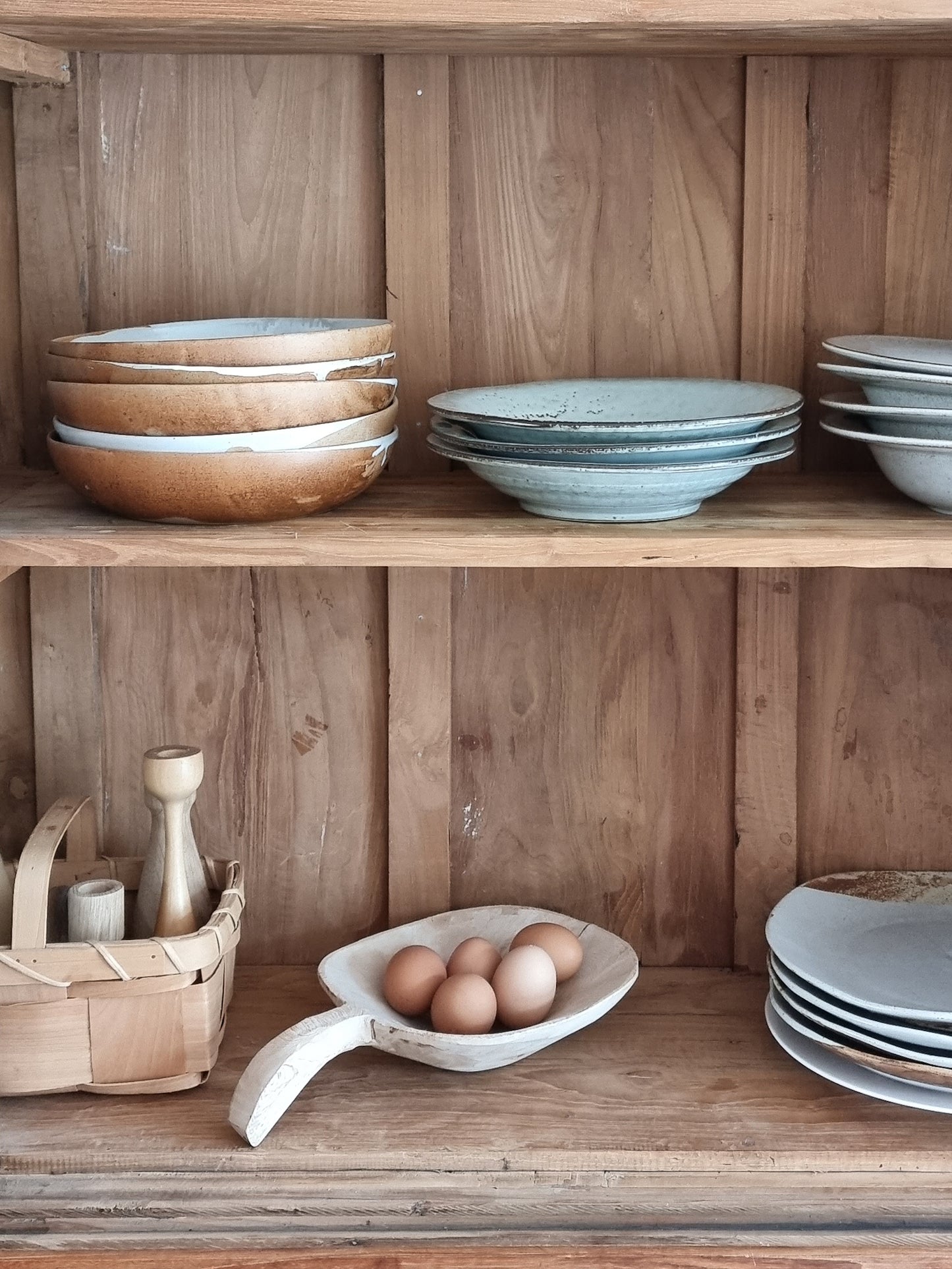 Rustic Carved Wooden Bowl/ Scoop