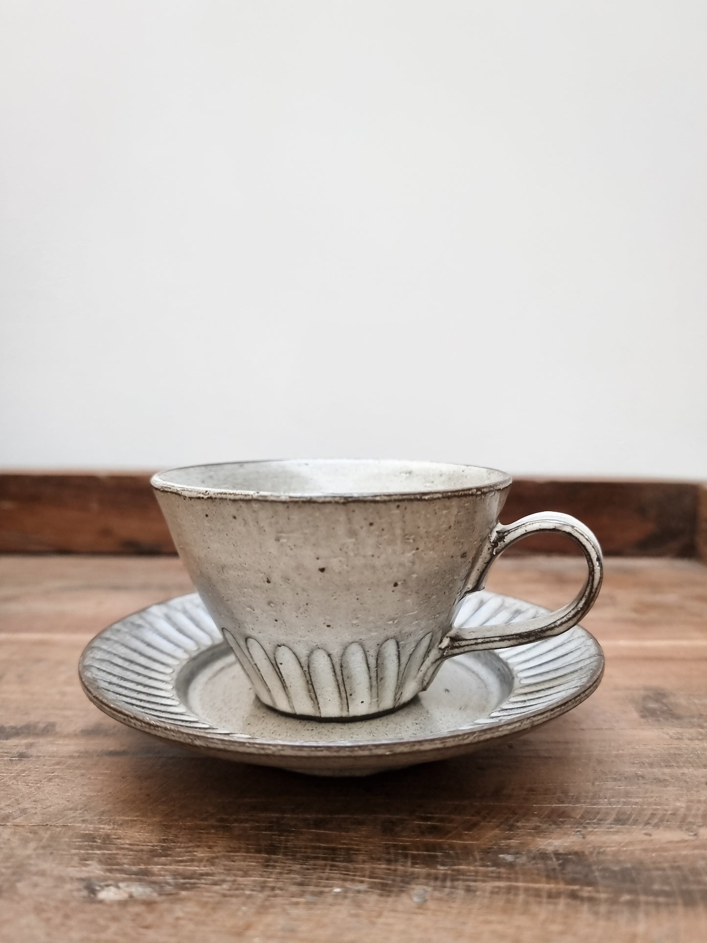 Dimpled Teacup | Carved Pottery