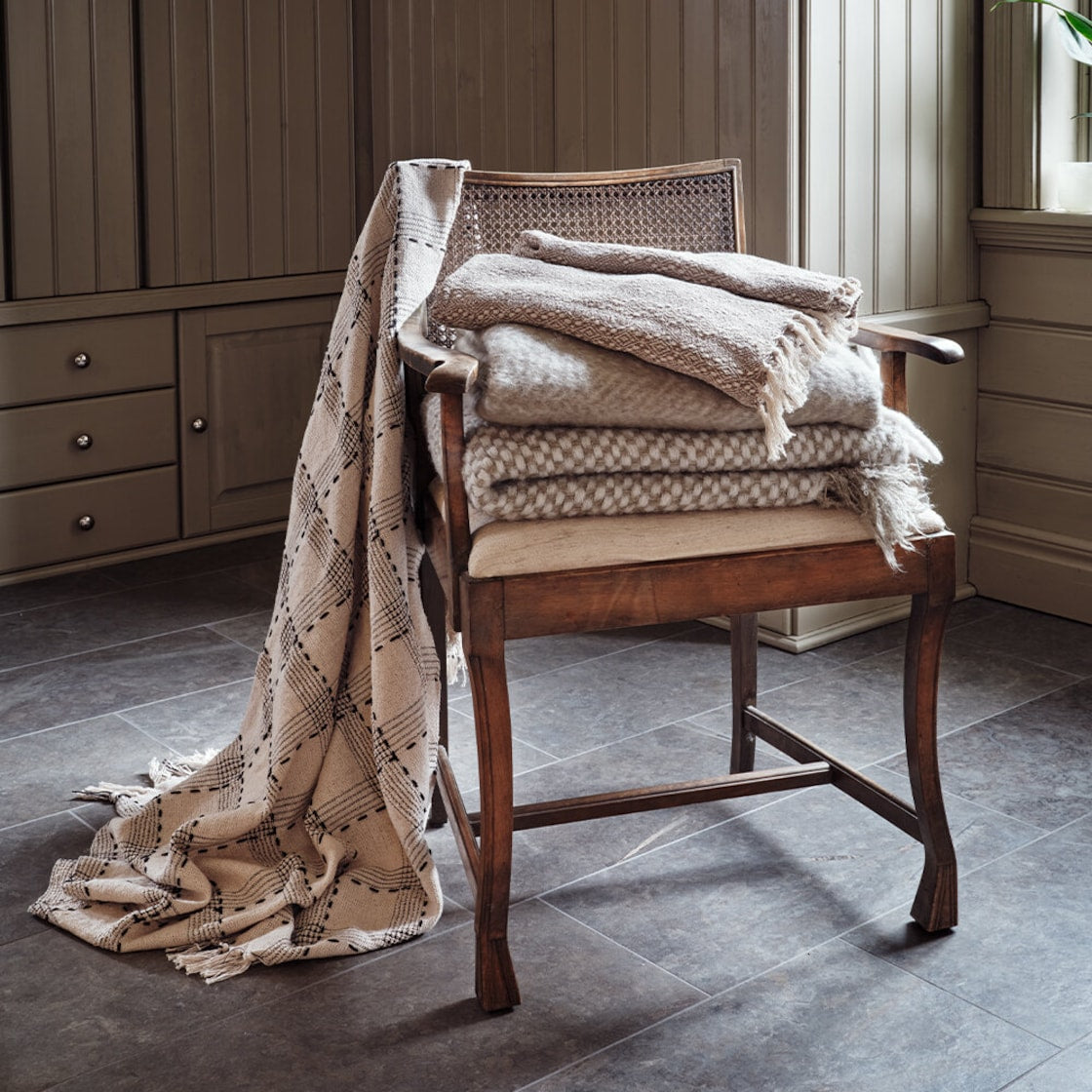 Plaid Tilde Blanket | Off-white