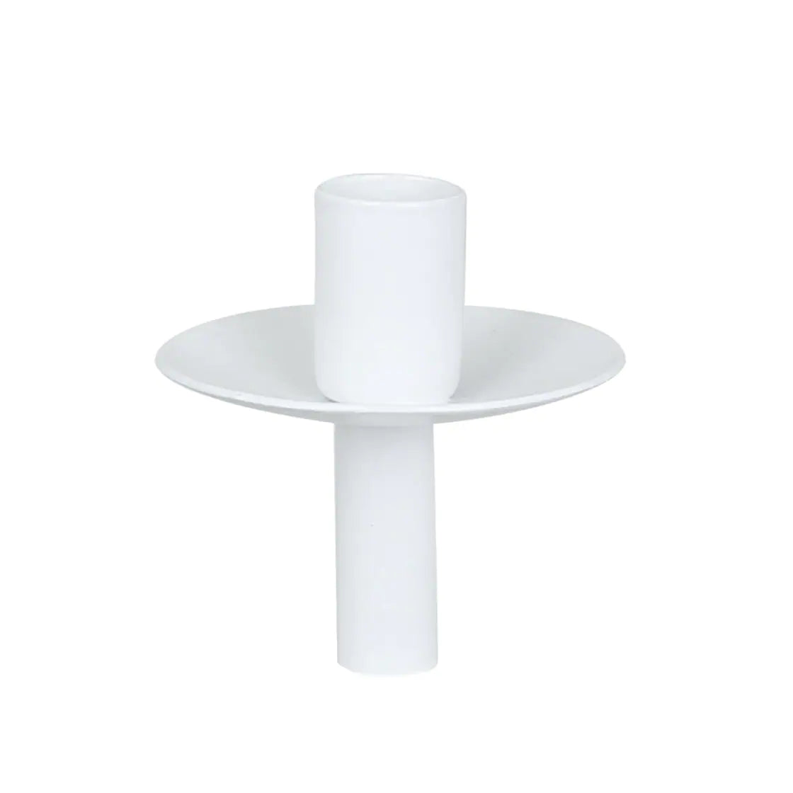 Bottle Neck Candle Holder | White