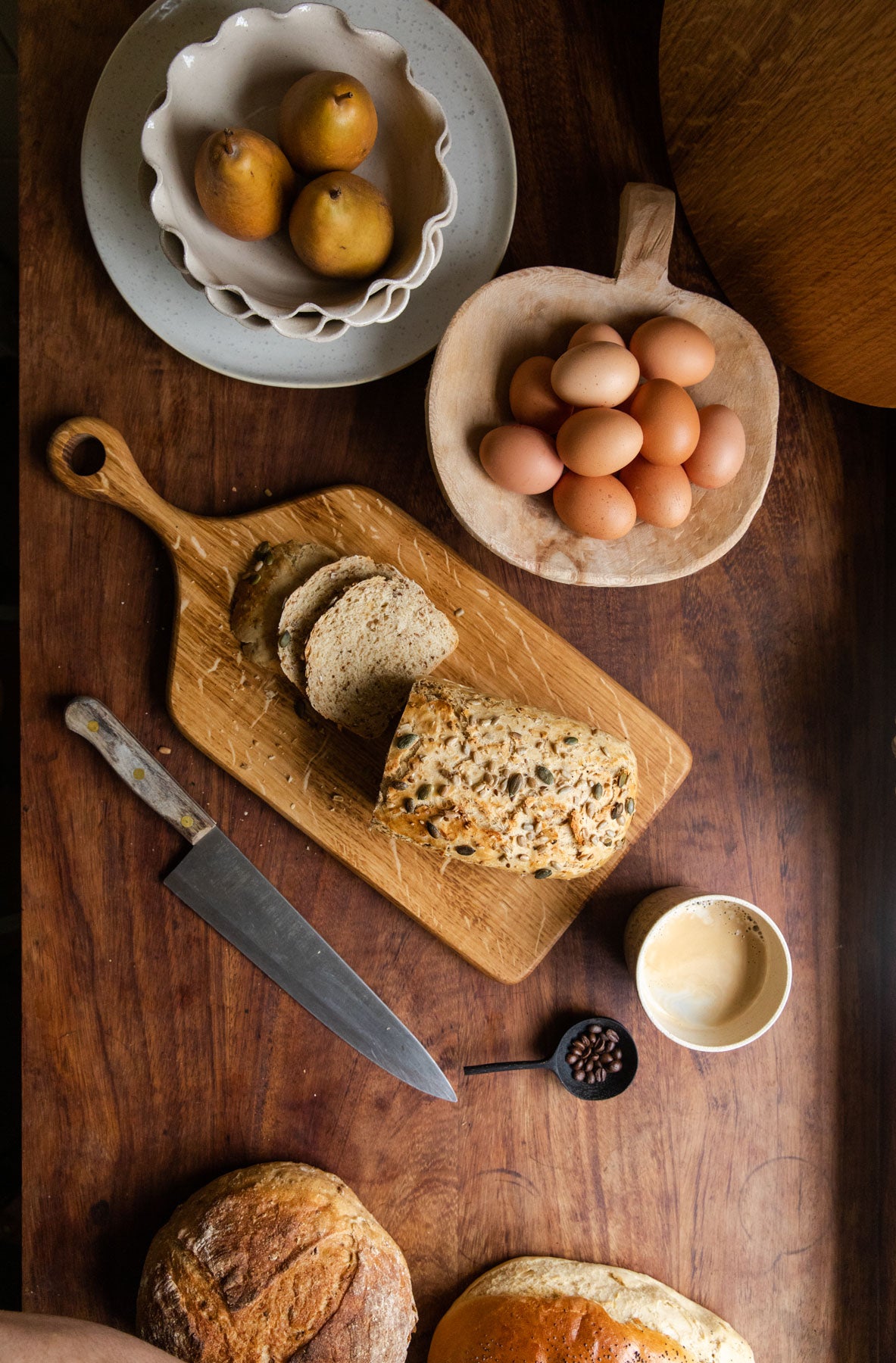 Rustic Carved Wooden Bowl/ Scoop