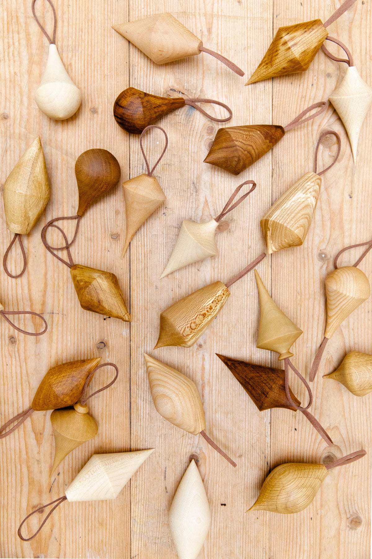 Hand Turned Wooden Baubles