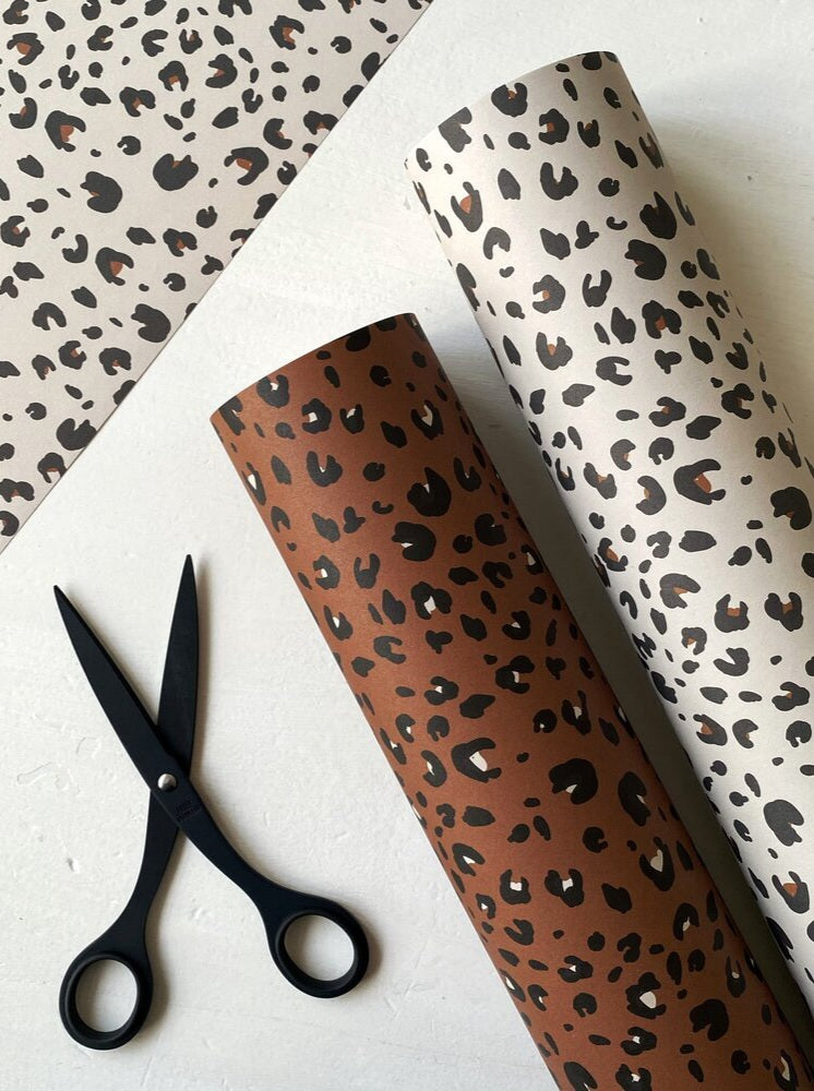 Rust Leopard Gift Wrap