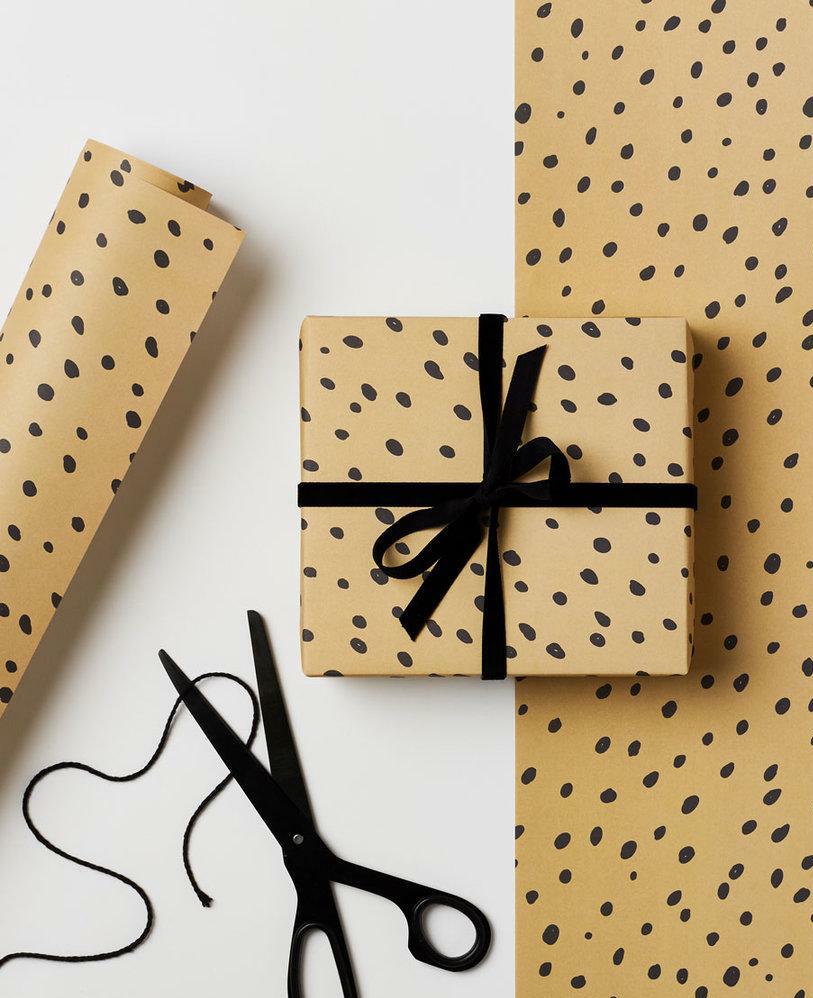Hazelnut Dot Gift Wrap