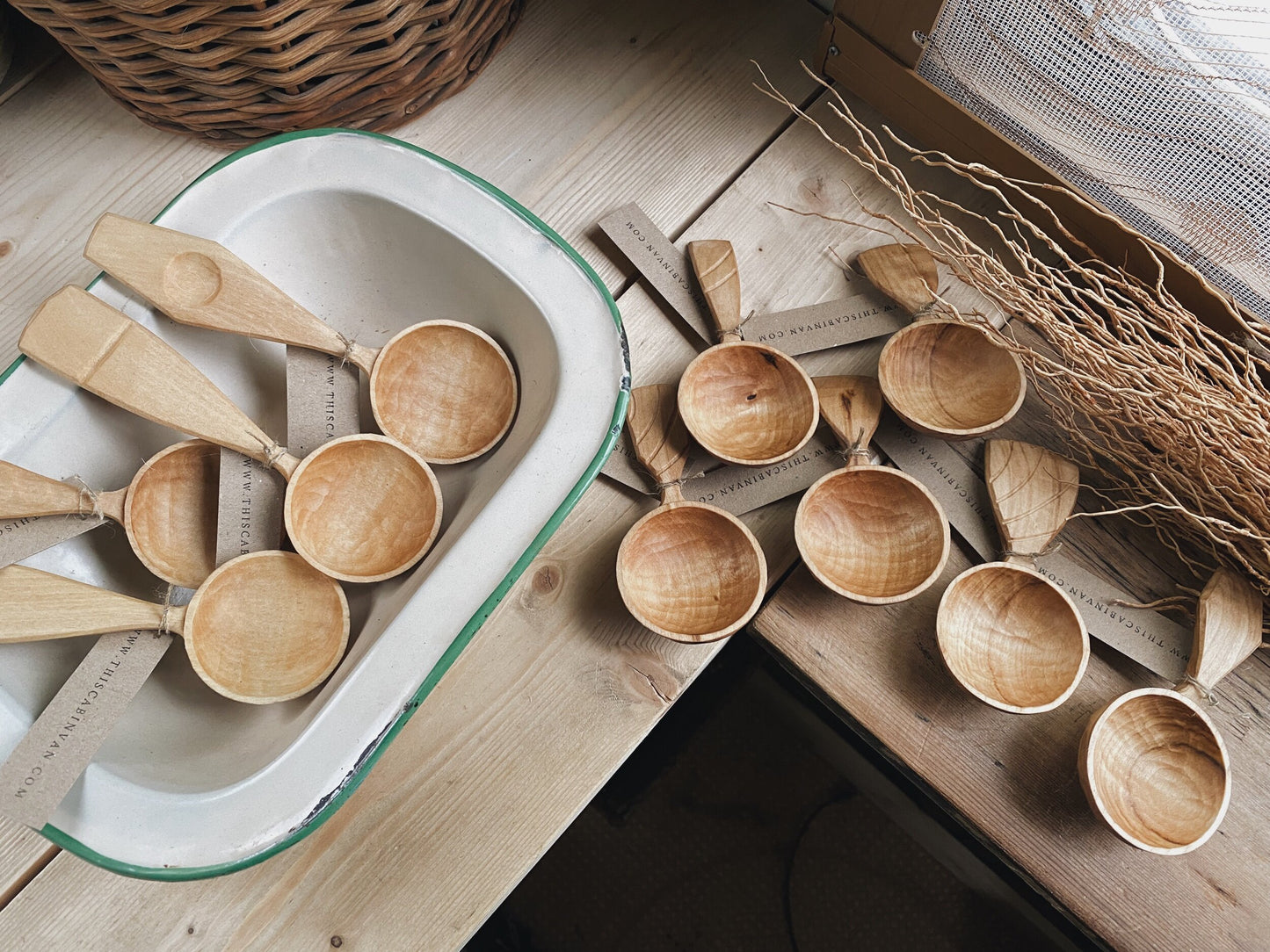 Hand Carved Coffee Scoop | This Cabin Van