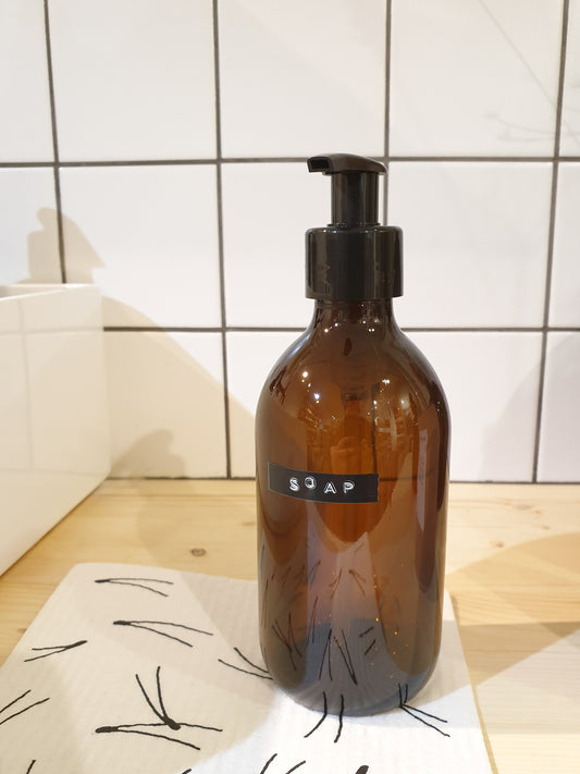 Amber Glass Reusable Bottle | 300ml Pump Top