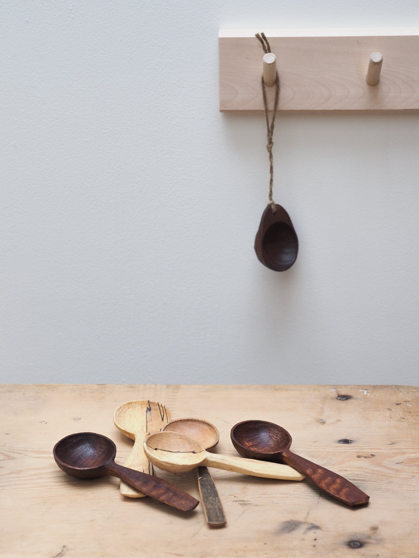 Hand Carved Coffee Scoop | This Cabin Van