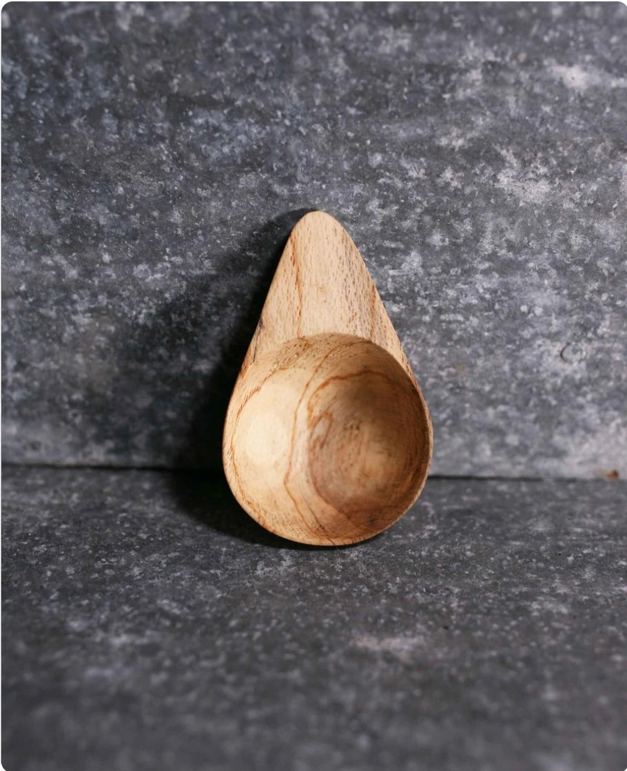 Hand Carved Teardrop Scoop