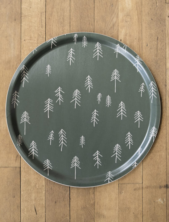 Tall Tray | Green/ Nude