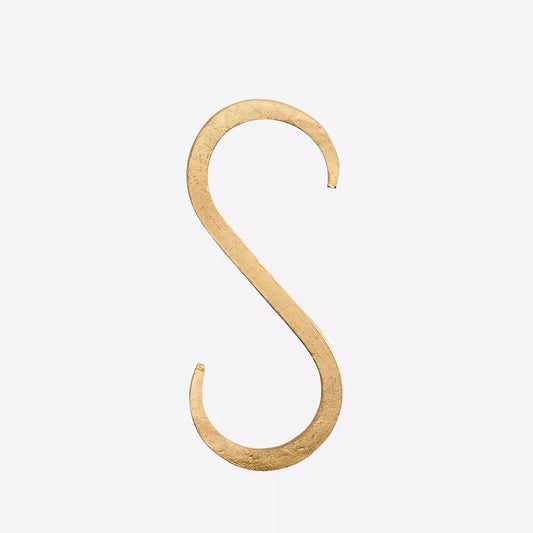Hand Forged S Hook | Brass